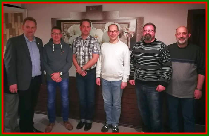 v.l. Hauptmann Stefan Eßmann, Sven Sander, Alexander Claudi, Volkmar Wilhelm, Lukas Hallas, Jens Degering